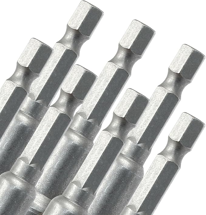 Litoexpe 10 Pcs 3/8 Inch Hex Magnetic Power Hex Nut Driver Magnetic Extension Socket Drill Bit Set, Quick Change Socket Nut Impact Driver for Electric Drill