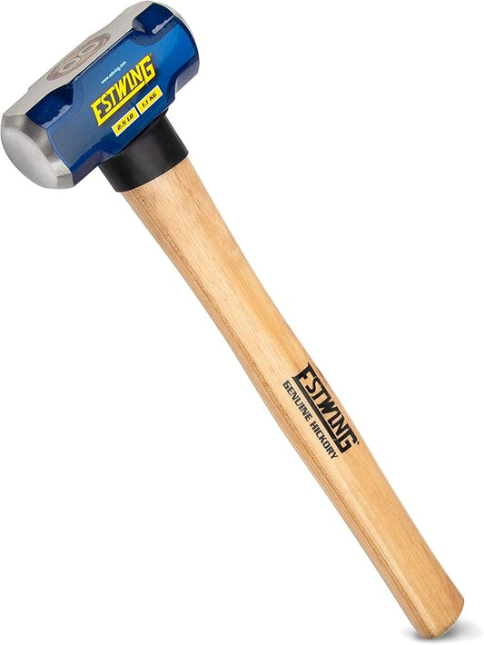 Estwing 2.5-Pound Hard Face Sledge Hammer - 16-Inch Hickory Handle, Ergonomic Grip, Durable Construction for Demolition & Stake Driving