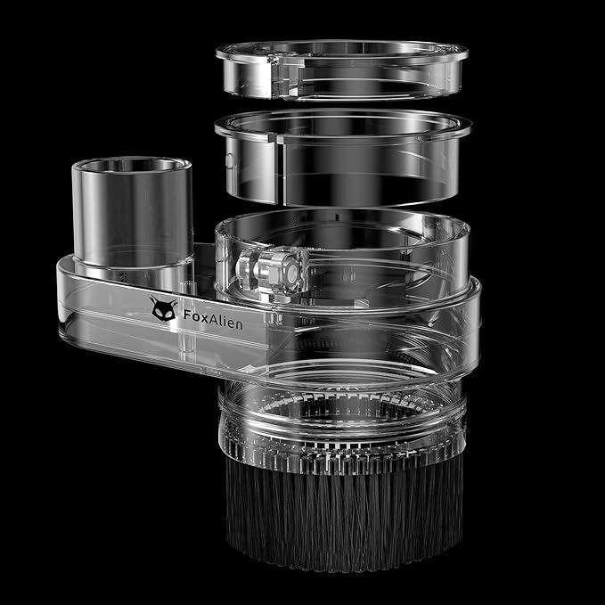 FoxAlien 69mm Diameter Dust Shoe for CNC Router Machine, Compatible with 52mm Spindle Motor and 65mm Router, Hose Diameter 38mm