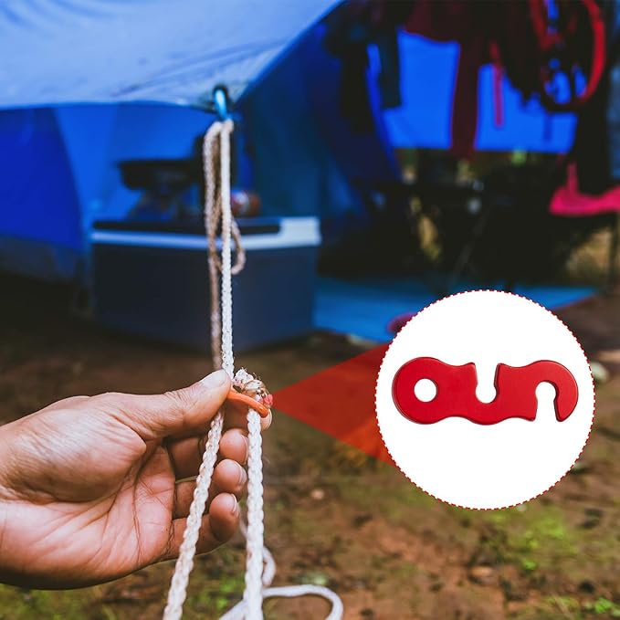 SATINIOR Guyline Tensioner Aluminum Alloy Tent Cord Paracord Tensioner Guy Line Rope Adjusters Cord Tighteners for Outdoor Tent Camping Hiking Accessories