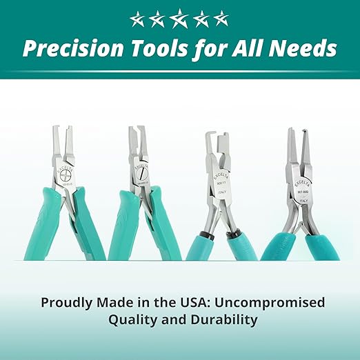 Excelta 907-89B Dog Leg Lead Forming Pliers for Radial Lead Components, 5.75 Inch Carbon Material with Soft Cushioned Ergonomic Grips, Surface Resistivity 10쨔??ohms/sq, Made in USA, Elite