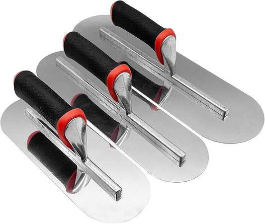 3 Pack Pool Trowels, 0.7mm Thickness Stainless Steel Concrete Tools Set (16?쓝5" & 14"x4" & 11"x4"), Flat Finishing Cement Drywall Plastering Masonry Construction Hand Kit