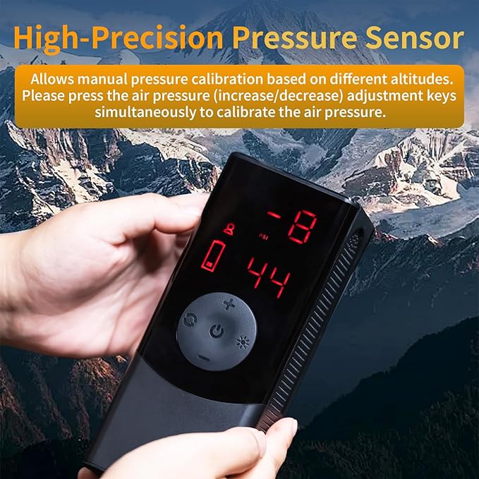 Cordless Tire Inflator Portable Air Compressor-Brighter & Bigger LED Light & Digital Pressure Gauge, 150PSI Faster Tire Inflator with Auto-Shut Off, Air Pump for Car Tires, Motorcycle, Bicycle, Ball
