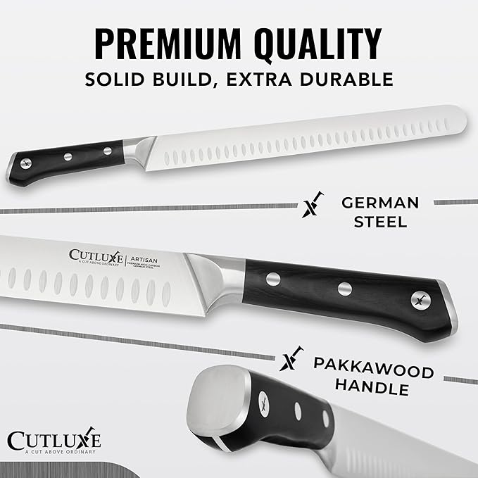 Cutluxe Butcher Knife Set ??BBQ Brisket, Breaking & Boning Knife ??Slicing Carving Knife Set for Meat Cutting, Ultra Sharp German Steel, Full Tang, Ergonomic Handles, Grilling Gifts for Men