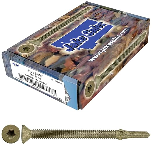 14x3-1/4 Reamer Tek Torx/Star Head Self-Drilling Wood to Metal Screws - for Flatbeds, Trailers - T-30 Torx Screw Head 5 POUNDS - 150 Screws