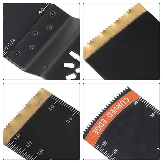 kimllier 105-Piece Oscillating Tool Blade Set, Titanium and High Carbon Steel Blades for Wood, Plastic, Metal