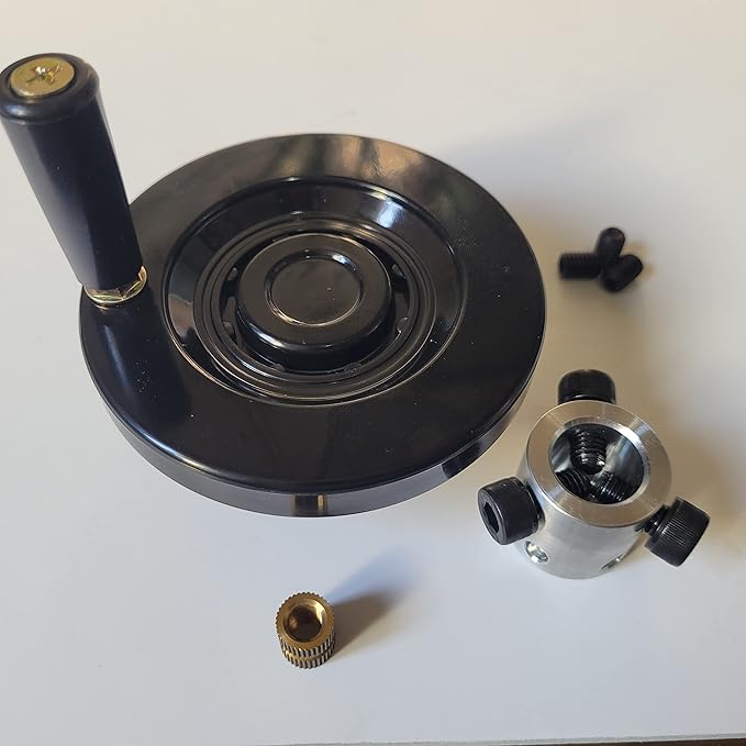 The Ultimate Handwheel | 0.75" or less shaft - Out Dia 4" | 2-Type Set Screw and Revolving Knob Handle Included Can be Used Immediately Without Any Pre-processing Before Use. [Made in Korea]