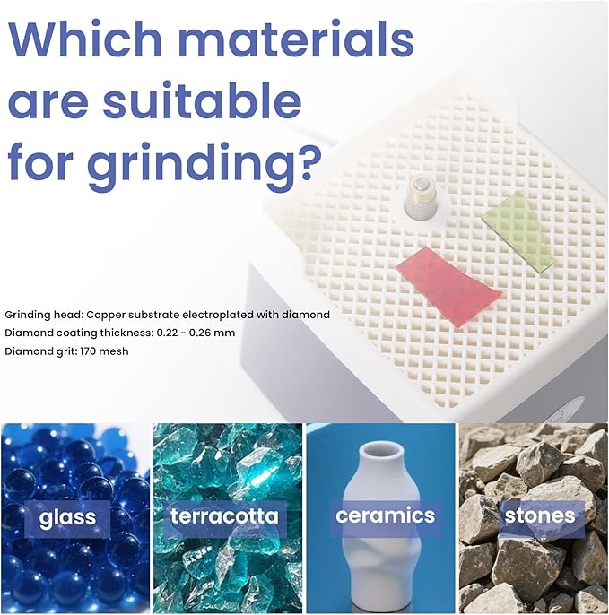Stained glass grinder machine,Automatic Water-filling 360째 Anti-Dust 110V 4200RPM Brushless Motor Mini Precision Edging Shaping Glasses Grinder for Glass Arts,Tile,Jewelry Making,Mosaics Decoration