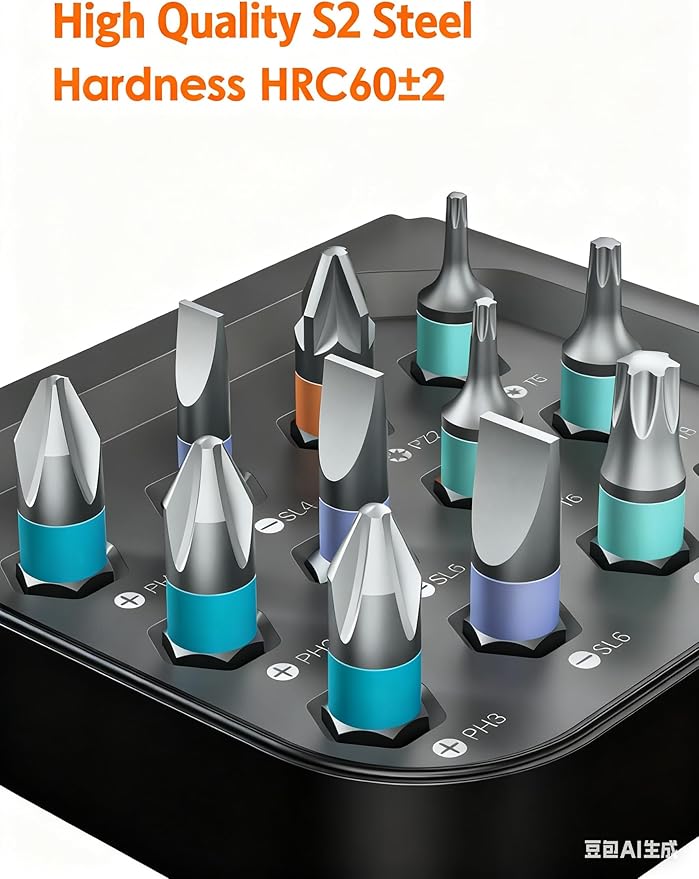 24 in 1 Magnetic Screwdriver Set, Multifunctional Screwdriver Tools, DIY Ratchet Screwdriver Set with Detachable Ratchet Handle&Storage Case Portable Repair Tool Kit for DIY, Laptops, Bicycles