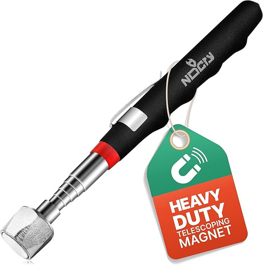 NoCry Telescoping Magnetic Pickup Tool with an Extra Strong 25lb Pull Force ??Stainless Steel Magnet Stick Extendable up to 30in; Non-Slip Rubber Handle; Rust Proof and Corrosion Resistant