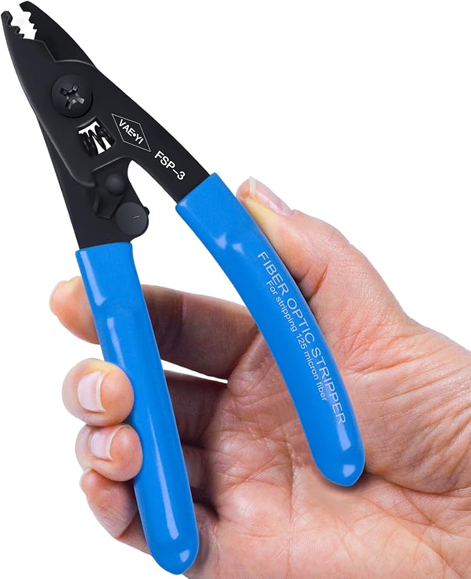 VAE쨌YI Fiber Stripper,HRC??0,Cable Stripper,Klein Wire Stripper,Fiber Optic Tools,Fiber Splicing Tools,Fiber Stripping Tool,High-carbon steel with Bule Anti Slip Handle (FSP-3)