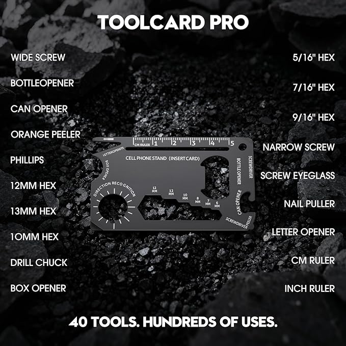 multifunctional tool set includes key tools, card tools, 6-in1 Trauma Shears, scissors with K-sheaths, suitable for outdoor exercise, garden pruning, and daily household use (carbon black)