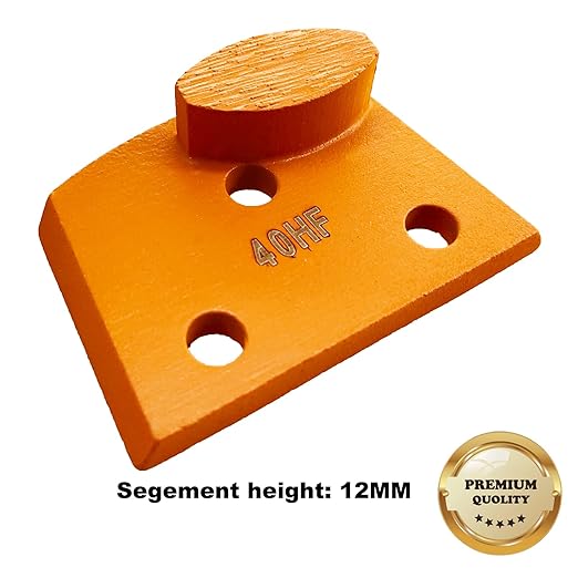 9 Pcs Pro Lavina Diamond Grinding Shoes Soft Bond for Hard Floor (Grit Optional), for Lavina Floor Grinding Machine (40 Grit - 1 Oval Segment S Bond for Hard Floor)