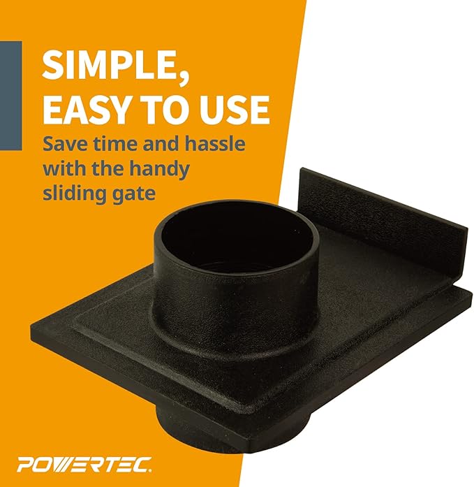 POWERTEC 70133V 2-1/2" Blast Gate for Dust Collector, Dust Collection Fittings