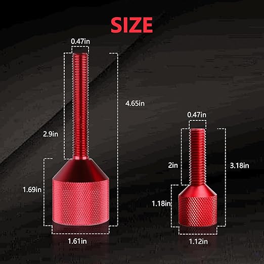 4 Pcs Flange Two Hole Pins - Aluminum Alloy 2 Hole Pins, 1-1/8??& 1-5/8'' Two Hole Pins - Red