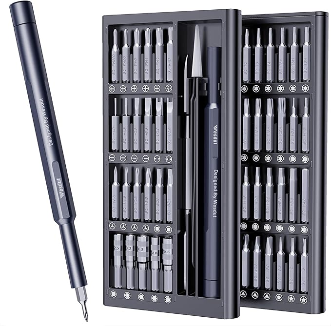 50-in-1 Small Screwdriver Set, [Super Durable & Strong Magnetic] Tiny Torx Screwdriver Fits All Ring Doorbell, Precision Magnetic Mini Repair Tool Kit for Watch, Laptop, Eyeglass, Screw Driver