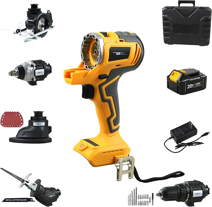 NEWONE 20V Cordless Tool Set,5-Tool Set Power Tool Combo Kit, Compatible with De-Walt 20V Battery,One Charger