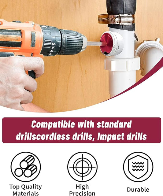 Pipe Reamer with 1-쩍-Inch Head Aluminum Fitting Saver, Socket Saver For SCH40, ABS Pipe, Water Lines