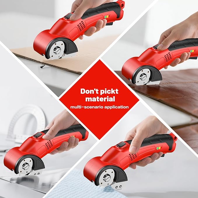 Cordless Electric Scissors Cutter Electric Scissors for Cardboard, Fabric,Carpet,Leather,Box