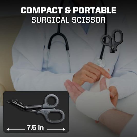 Trauma Shears ??7.5" Fluoride-Coated Stainless Steel Bandage Scissors for Nurses, EMTs & Doctors | Professional Medical Shears for First Responders & Wound Care