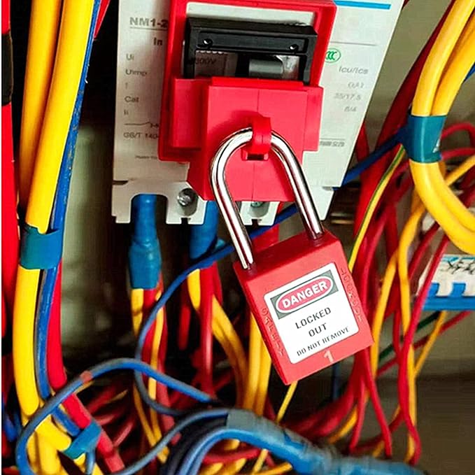 Lockout Tagout Locks, Safety Padlocks, Loto Keyed Differently Lock Out Tag Out Device Plastic with Lockout TagOut Tags