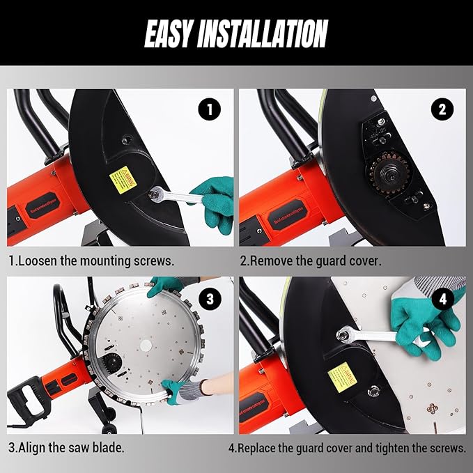 LOSCHEN 16 Inch Novel Concrete Ring Saw,3000W Wet/Dry Circular Saw with Water Pump,Electric Ring Cutter for Concrete, Bricks, Rebar and Marble,Cutting Depth: 11.8in
