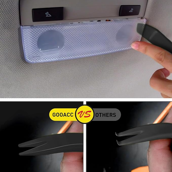 GOOACC Auto Trim Removal Tool Kit No-Scratch Tool Kit for Car Audio Dash Window Molding-4PCS (Black)