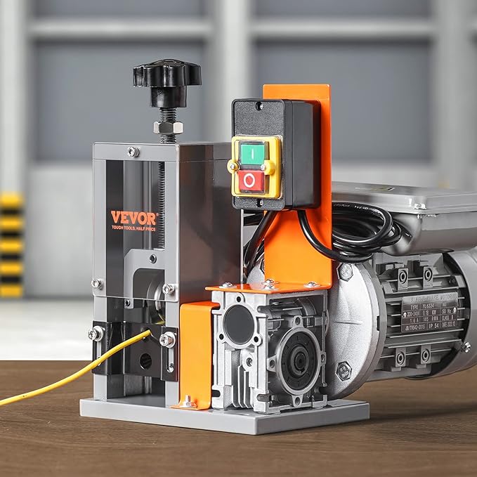 VEVOR Electric Wire Stripping Machine, 0.06''-1.18'' Automatic Wire Stripper, 180 W, 60 ft/min with Visible Stripping Depth Reference
