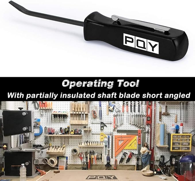 Mini Pocket Pry Bar with Pocket Clip 4.5" Length 3pcs (Black)