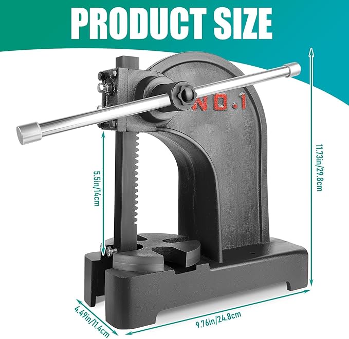2 Ton Hand Wheel Arbor Press ??Max 5.5 Ft Height, Reversible Plunger, Perfect For Metal Bending, Drilling, Engraving & Welding