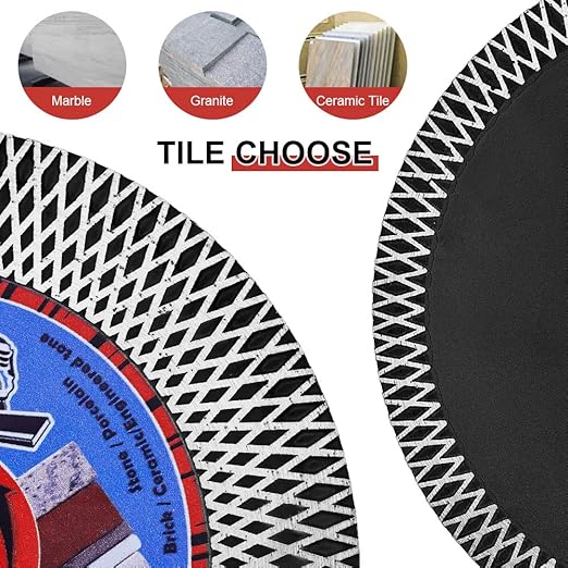 5" Tile Saw Blade Diamond Blade for Cutting and Grinding Porcelain Tile Granite Marble (5", 1)