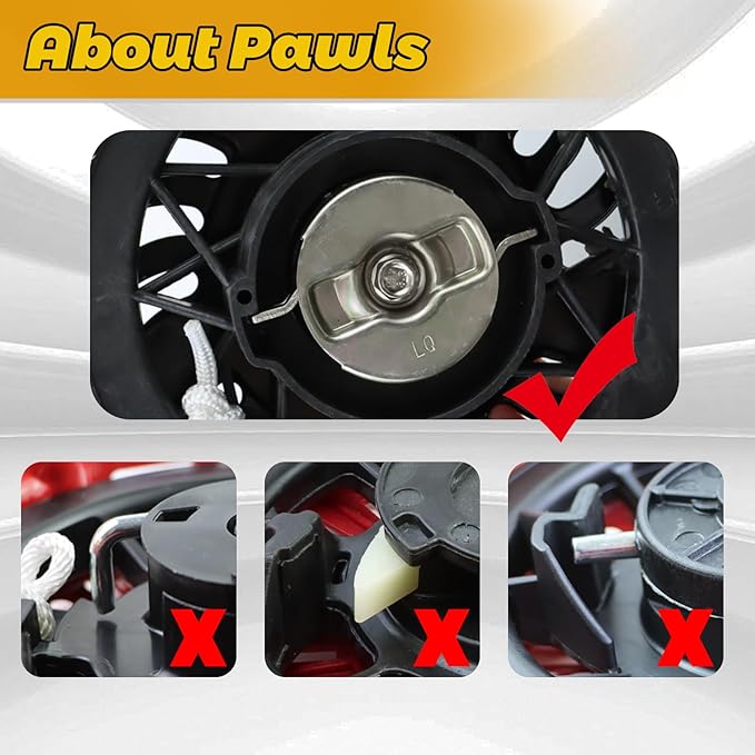 WOTIAN Recoil Pull Starter Assembly Compatible with Predator 420cc 13hp Engine Replacement Parts 60340/60349 for Pressure Washers/Water Pumps/Blowers/Generator