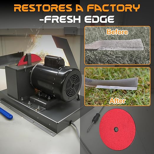 Upgrade 9" Disc Grinder Compatible with RBG 934, 950 Grinders, Fit for RBG 981 Orange Fast Grinder Disc, Replace 9" Lawn Mower Blade Sharpener Disc, 9" x 1/4" x 5/8"