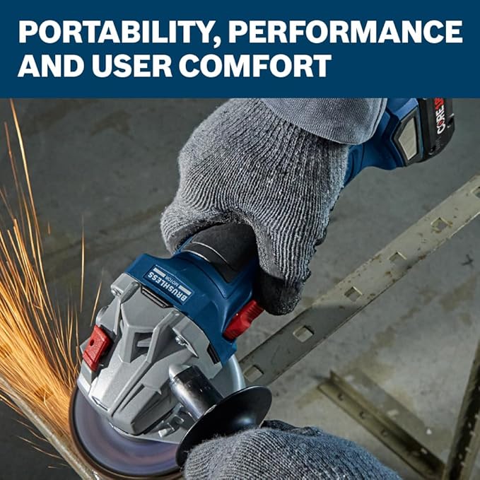 BOSCH GXL18V-601B25 18V 6-Tool Combo Kit with 2-In-1 Bit/Socket Impact Driver, Hammer Drill/Driver, Reciprocating Saw, Circular Saw, Angle Grinder, Floodlight and (2) CORE18V 4 Ah Compact Batteries