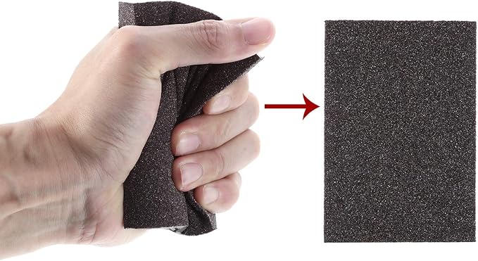 Sanding Sponge, Sanding Blocks, Washable and Reusable Sand Sponge Kit, 8 Pieces (Medium Grade)