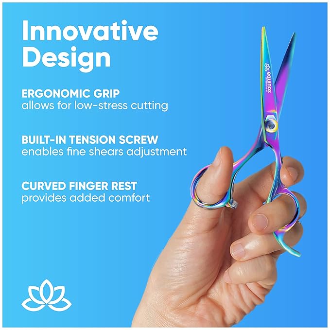Equinox Razor Edge Series Professional Hair Scissors - 6.5??Premium Japanese Stainless Steel Hair Cutting Scissors, Hair Shears, Hair Razors for Hair Cutting, Barber Accessories & Hair Salon Supplies