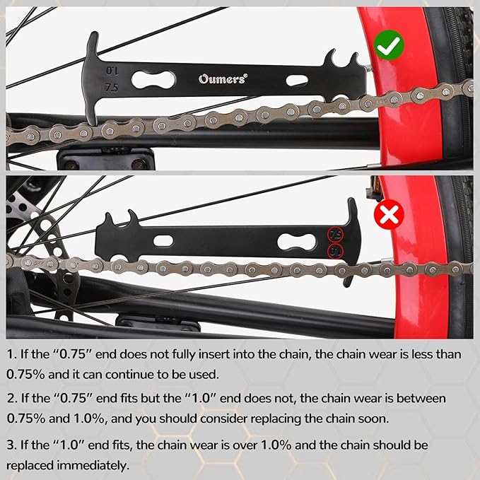 Oumers Bike Chain Repair Tools Set, Bicycle Chain Break Tool, Master Link Pliers, Bike Wear Checker Indicator Opener Closer Remover Pliers