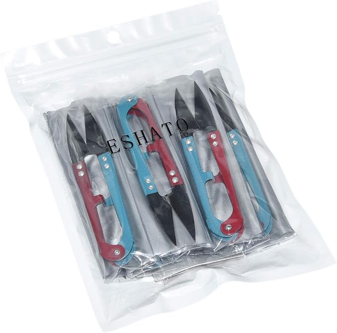 ESHATO 12 Pack Sewing Scissors for Fabric, 4.1inch Mini Small Snips Trimming Nipper, Yarn Thread Craft Scissors Cutters, Great for Office Home School Stitch DIY Supplies