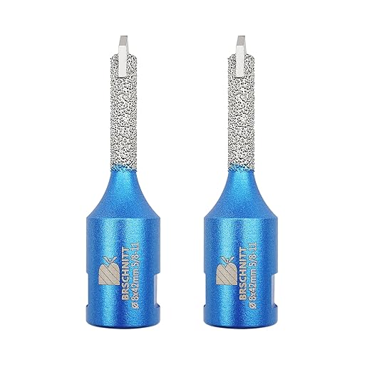 Diamond Mortar Raking Bit - BRSCHNITT 2pcs Mortar Raking Tuck Pointing with Carbide Tipped for Granite Marble Concrete Masonry Stone Removals Vacuum Brazed Bit 5/8-11 Thread (8 * 42mm 5/16"*1-5/8")