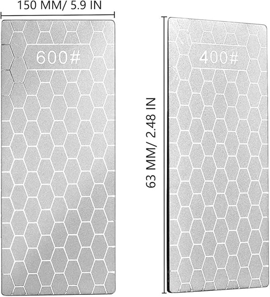 Diamond Sharpening Stone for 4 PCS Diamond Plate Honing Stone for Kitchen Sharpening Dull Knives Grindstone, 240/400/600/1000 Grit