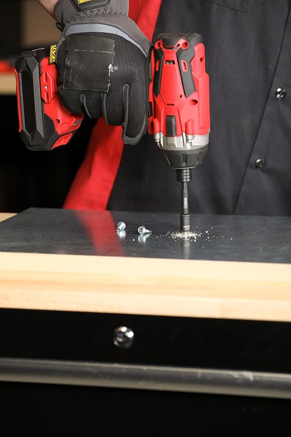 ARES 27086 ??Nut Driver Set ??SAE Magnetic 7-Piece ??Detachable and Cleanable ??Radial 6 Point Drive Sockets Load on Flats - Removable Socket Ends for Easy Cleaning ??Heavy Duty CR-V Steel