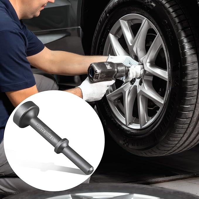 Smoothing Air Hammer Bits Tool, 31982 Chrome Molybdenum Steel Pneumatic Chisel, 0.4" Shank Air Hammer Attachments to Remove Rusted Bolts, Nuts Automotive Suspension Parts, Heavy Duty Metalwork
