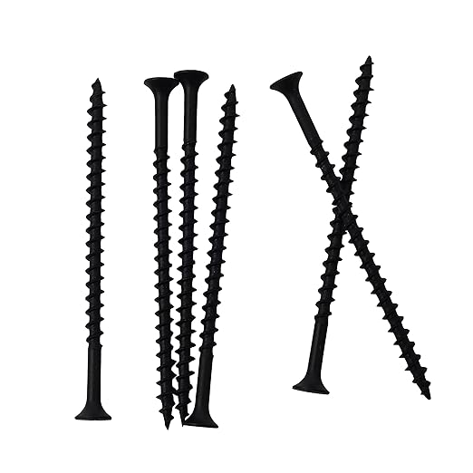 70pcs #8 횞 3 inch High Hardness Drywall Screws, Black, Coarse Thread, Phillips Drive, Bugle Head, Black Wood Screws, Wood and More (3 in, 70)