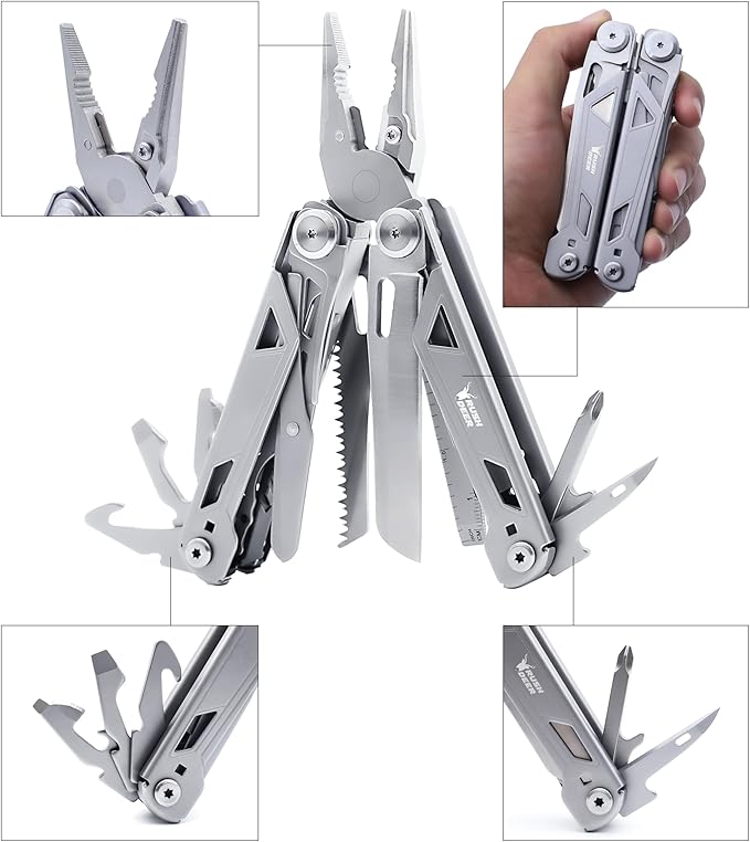 RUSH DEER Multi-Tool 18-in-1 Essential Survival Tools and Multitools Plier,Versatile Camping Tool Kit-Gift for Men-ultimate versatile toolkit For DIY,Outdoor