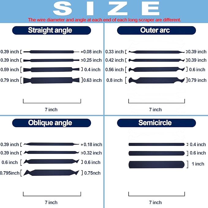 New Cabinet Scraper Cards with 15 shapes,Cabinet Scraper for multi-functional engraving,deburring,polishing,contour sanding,Card Scraper Tool for precision machining and confined spaces