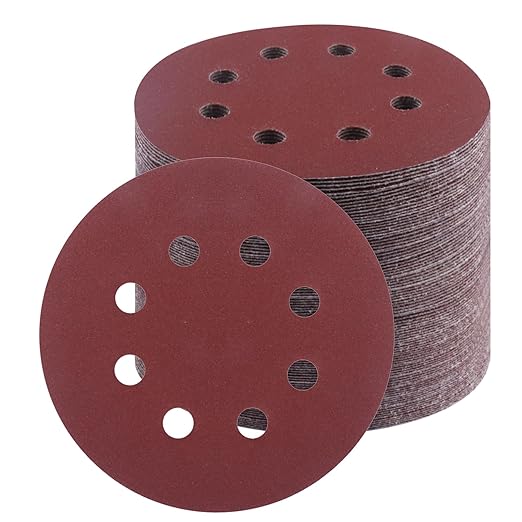 110 PCS 5 Inch Sanding Discs,Round Hook and Loop Sandpaper for Random Orbital Sander 60 80 100 120 150 180 240 320 400 600 800 Grit