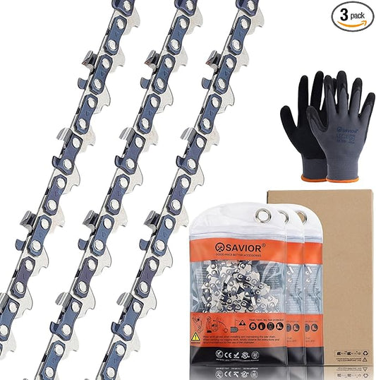 Savior 71PM3-64 12 Inch Pole Saw Chain, 1/4" Pitch .043" Gauge 64 Drive Links for 3670-005-0064, 12 Inch Chainsaw Chain Fits Stihl MSA120 C-B MSA140 C-B MSA160 C-B MSA 60 C-B and More
