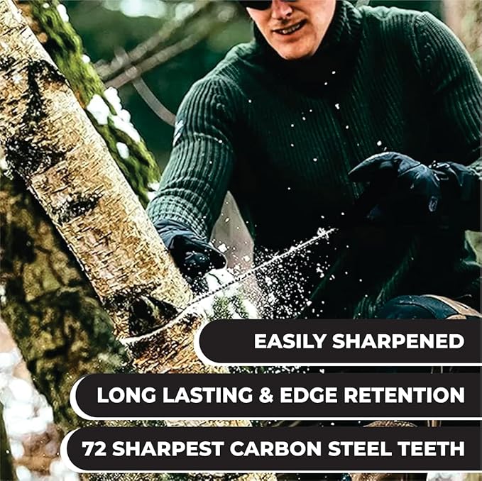 2 Pack High Limb Rope Saw 55 Inch – Dual Sided Manual Chainsaw with 70 Sharp Teeth Tree Rope Chain Saw for High Limbs with Storage Box – Heavy Duty Rope Saw for Tree Cutting, Camping & Survival