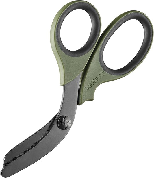 xShear짰 7.5??Extreme Duty Trauma Shears - The perfect scissors for the Paramedic, EMT, Nurse or any Emergency Healthcare Provider (Olive Drab Green/Black)