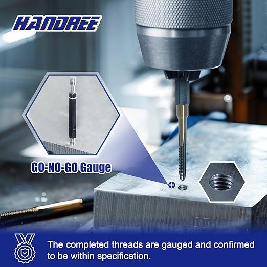 JEFE HEX 8-32 UNC Hex Shank Taps for Metal | MRO & Industrial Use | Quick-Change | Impact Driver (5pcs)